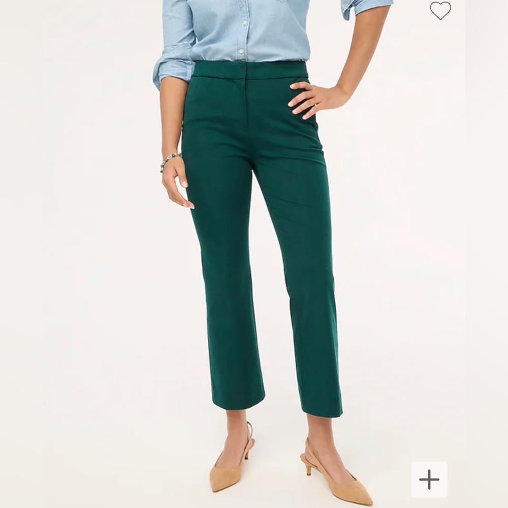 JCrew Factory Kelsey Flare Pant Smoky Spruce Green Size 14 Large